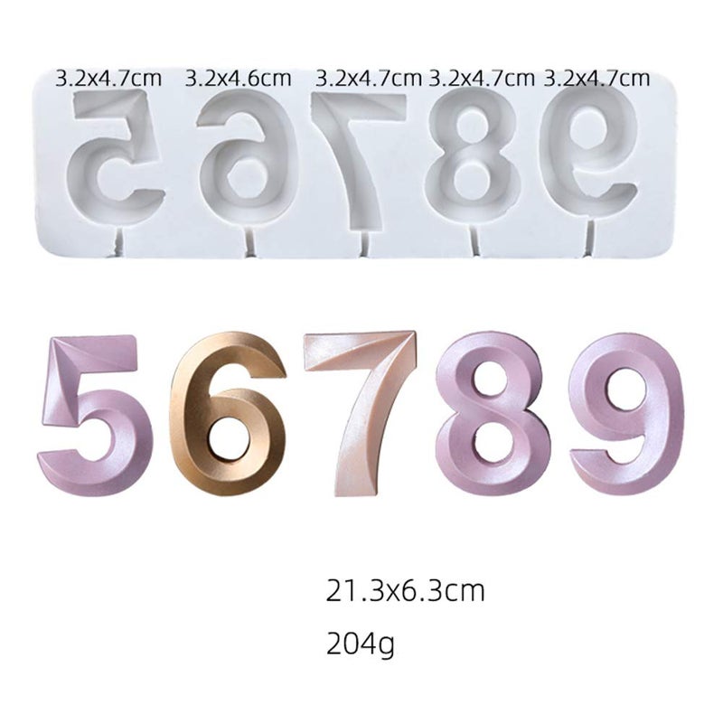 QELEG Fondant 0-9 Number Mold Silicone Letter Mold Candy Making Alphabet Fondant Molds for Birthday Decoration - Image 3